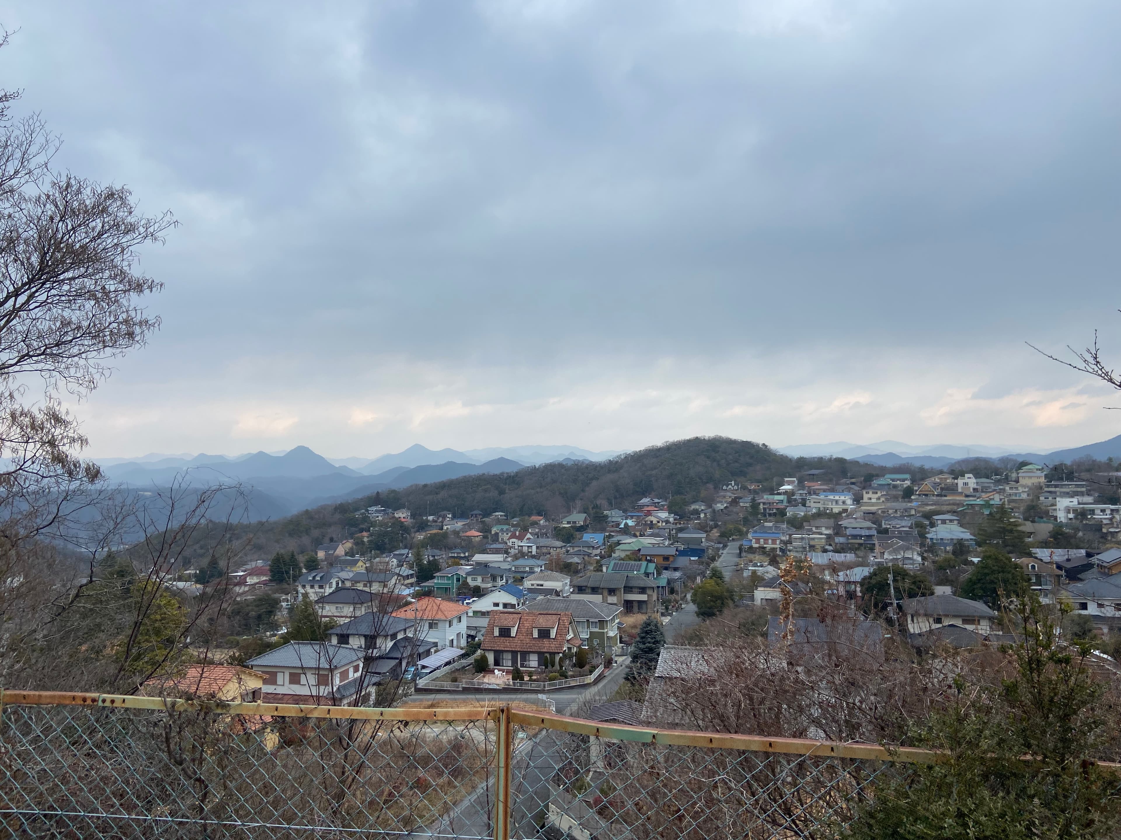 Hillside neighborhood in Japan